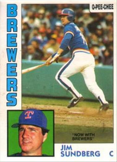 1984 O-Pee-Chee Baseball Cards 251     Jim Sundberg#{Now with Brewers